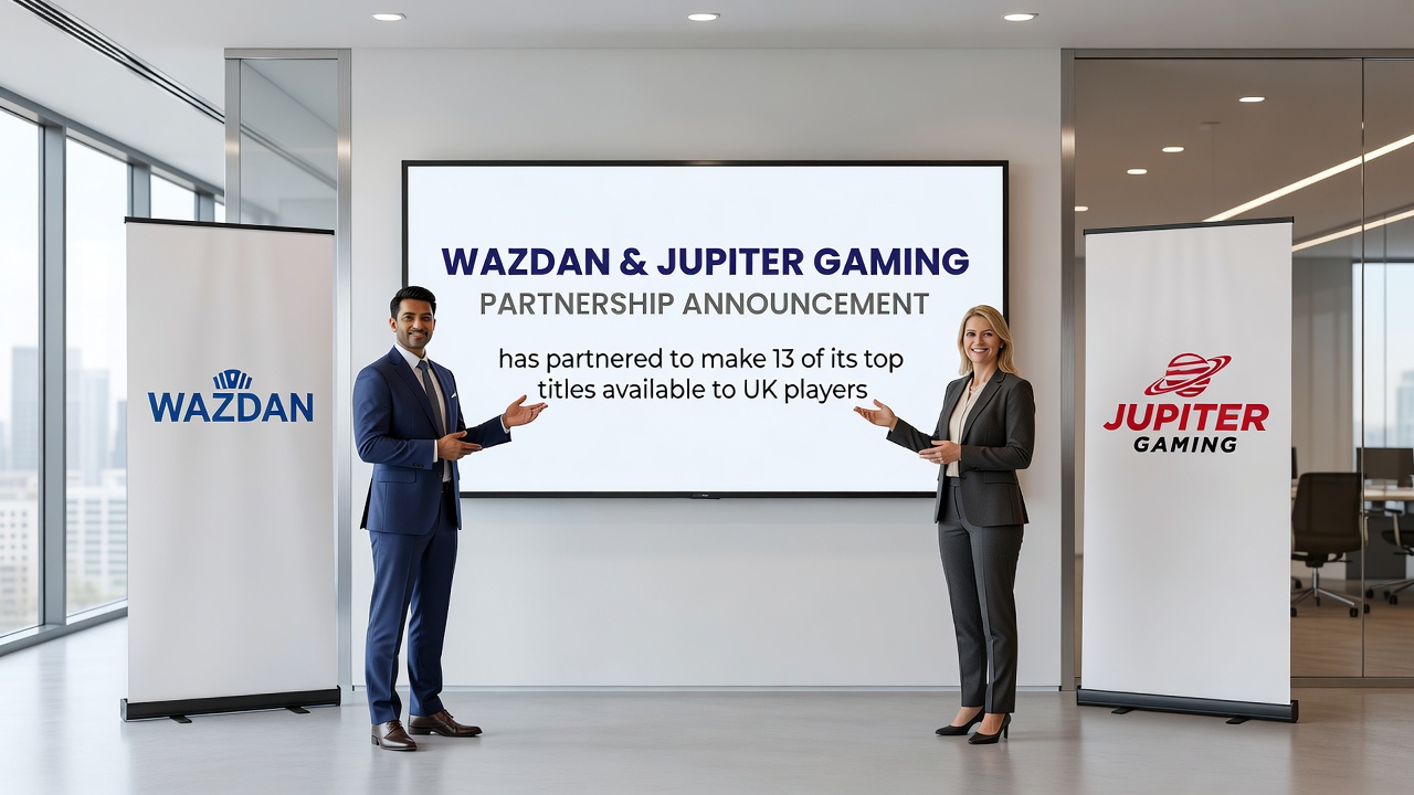 Casino gaming floor with digital slots and player engagement metrics displayed on screens