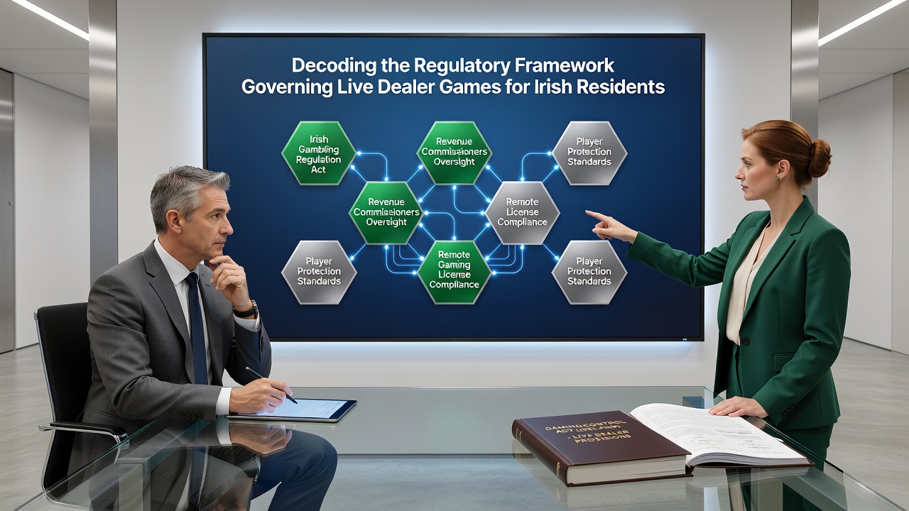 Overview of regulatory documents and licensing seals related to live dealer gaming for Irish residents